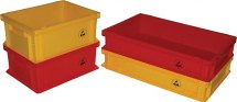 Pojemnik ESD, Newbox kolor, 600x400x170mm, żółty. Pojemnik ESD, Newbox kolor, 600x400x170mm, żółty.