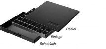 Wkład do szuflad ESD, 16 przegrodowy, 61x56mm, Wkład do szuflad ESD, 16 przegrodowy, 61x56mm,